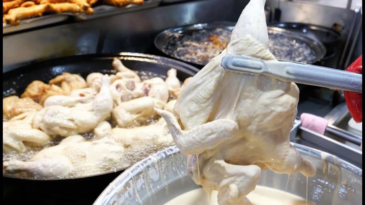 Легендарная корейская жареная курица с зеленым луком / Острые куриные лапки