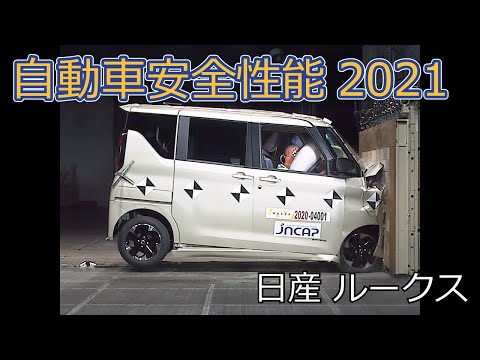 自動車安全性能2021試験映像：日産　ルークス