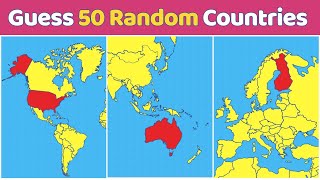 Can You Name These 50 RANDOM COUNTRIES Just By Looking At Their MAP? - World Map Quiz