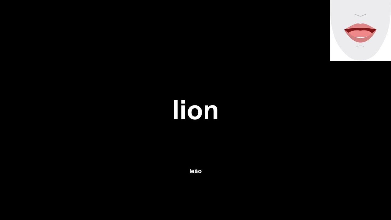 lion (leão) How to Pronounce and definitions YouTube