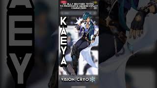 My lil' bro trying to pronounce Genshin Impact characters: Kaeya #kaeyagenshinimpact