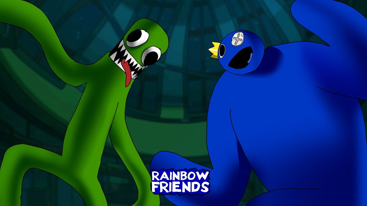 Blue vs green in rainbow friends - Comic Studio