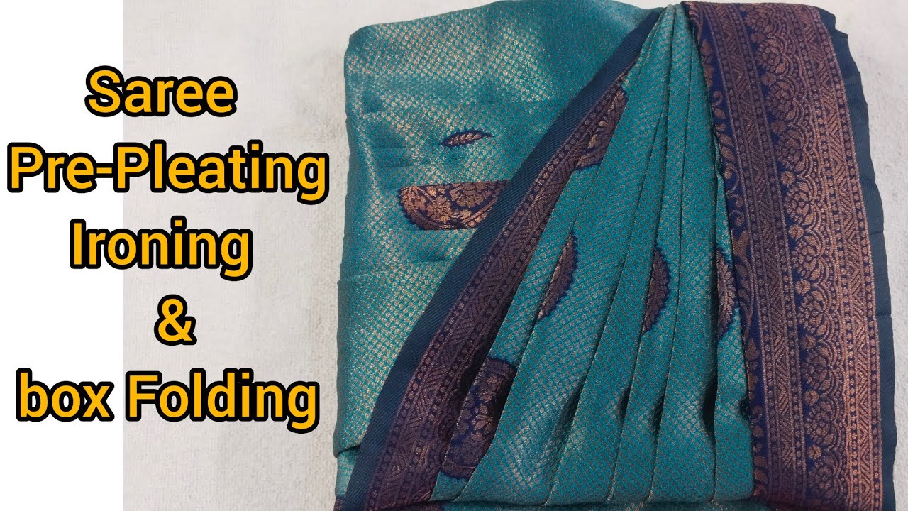 saree pre - pleating | ironing & box folding @chennaiazhagi @A1mehandhi #freeonlineclass #certif