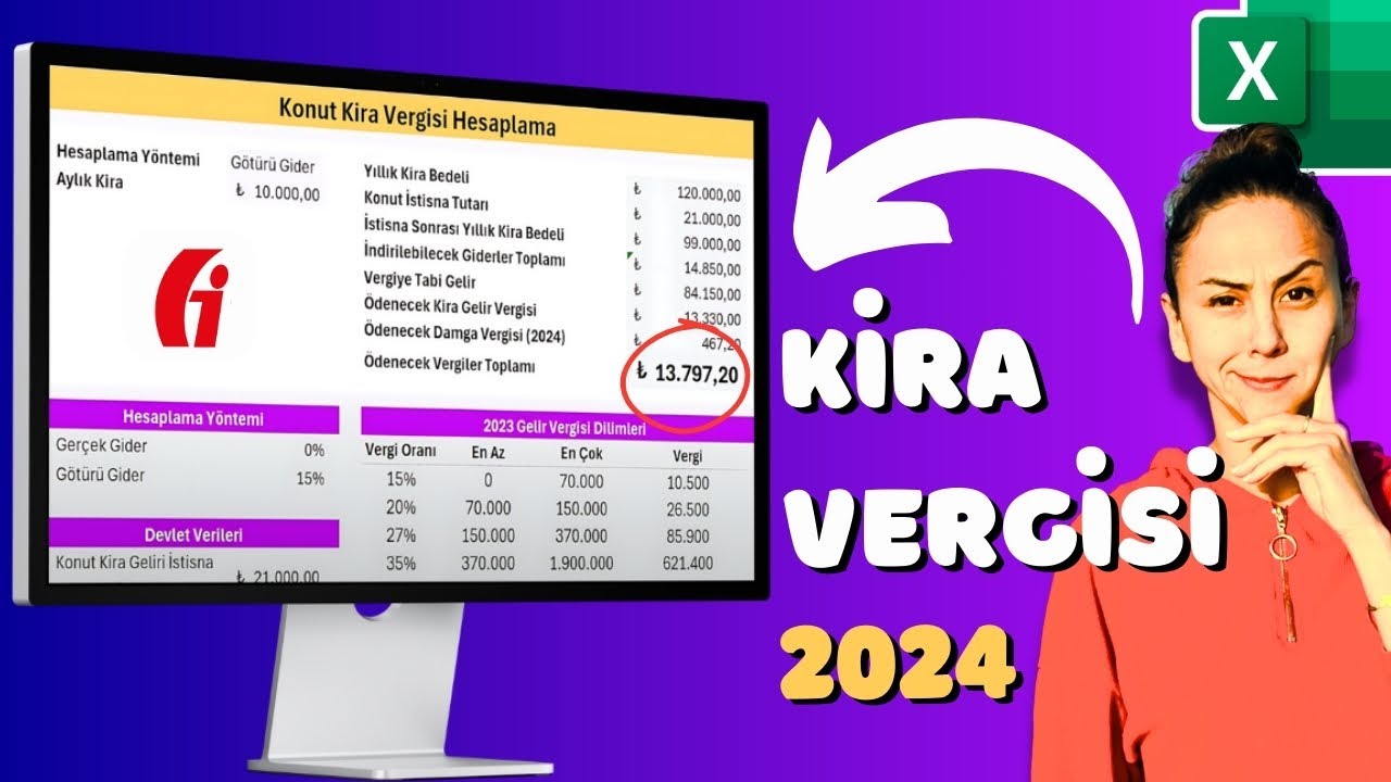 Konut Kira Gelir Vergisi Hesaplama 2024 - Excel Uygulamalı Anlatım