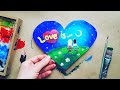 LOVE IS |Открытка-валентинка своими руками✌Рисуем красками