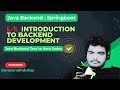L-1: Introduction to Backend Development | Spring-boot Zero to Hero Series | Spring-boot Latest