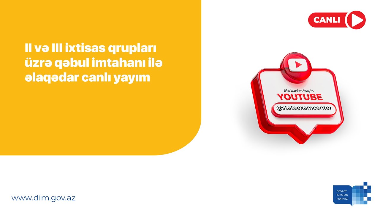 2-ci və 3-cü ixtisas qrupları üzrə qəbul imtahanı, tapşırıqların izahı və düzgün cavablar, 6 iyul