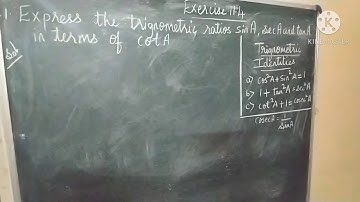 Karnataka Board ClassX Introduction To Trigonometry Exercise 11.4 1st question
