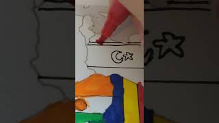 Map of Africa and the Middle East- Libya #flag #geography #country