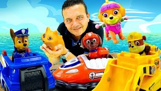 Paw Patrol de juguete. Una serie de juegos con la Patrulla Canina. Videos  para niños 