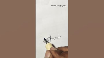 Comment your name | Aman in cursive #calligraphy #handwriting #shorts #name