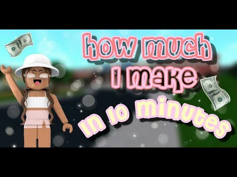 BLOXBURG|HOW MUCH MONEY I EARN IN 10 MINUTES - YouTube