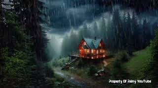 SOUND OF HEAVY RAIN FOR RELAXATIONSo U Will Avoid Stress, Beat Insomnia, Good Night, Cricket noise