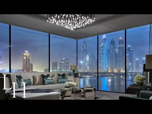 Inside a Stunning $7,600,000 Dubai Beachfront Penthouse with Pool u0026 Cinema! class=