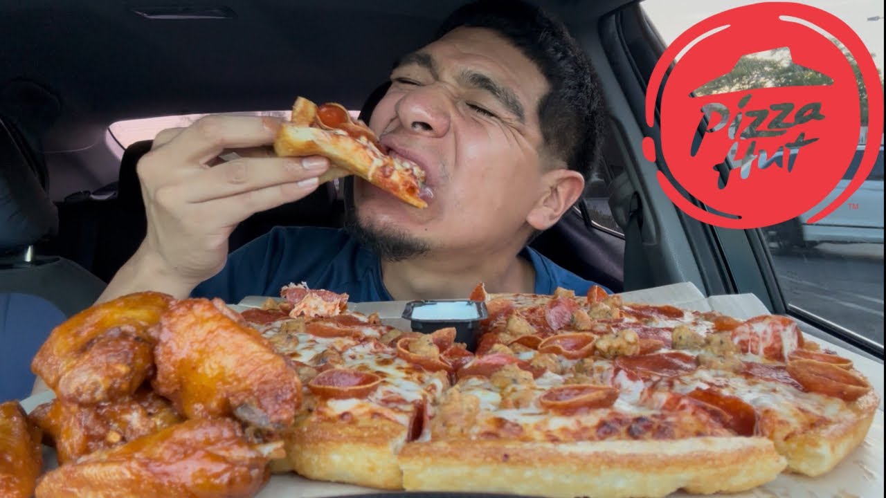 I’m Back !!!!  Pizza Hut Mukbang