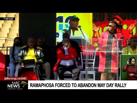 Workers' Day | President Ramaphosa abandons Cosatu's May Day rally as event descends into chaos