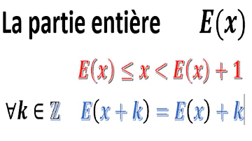 Quel est la partie entière ?