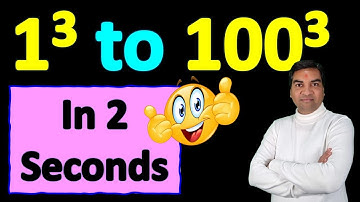 1 cube to 100 cube (in 2 Seconds) / Amazing Maths Trick / Maths Trick