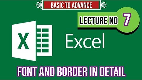 Format font and Border formating in Excel | How to color Font Cell & Border in Excel | DDX