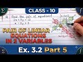 Class10 ex.3.2 Qn.3(iii,iv) Pair of linear equations in two variables 