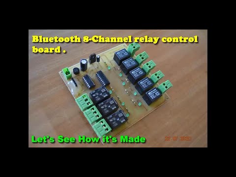 Bluetooth 8-Channel relay control board based on PIC - micro-controller (with Android App)