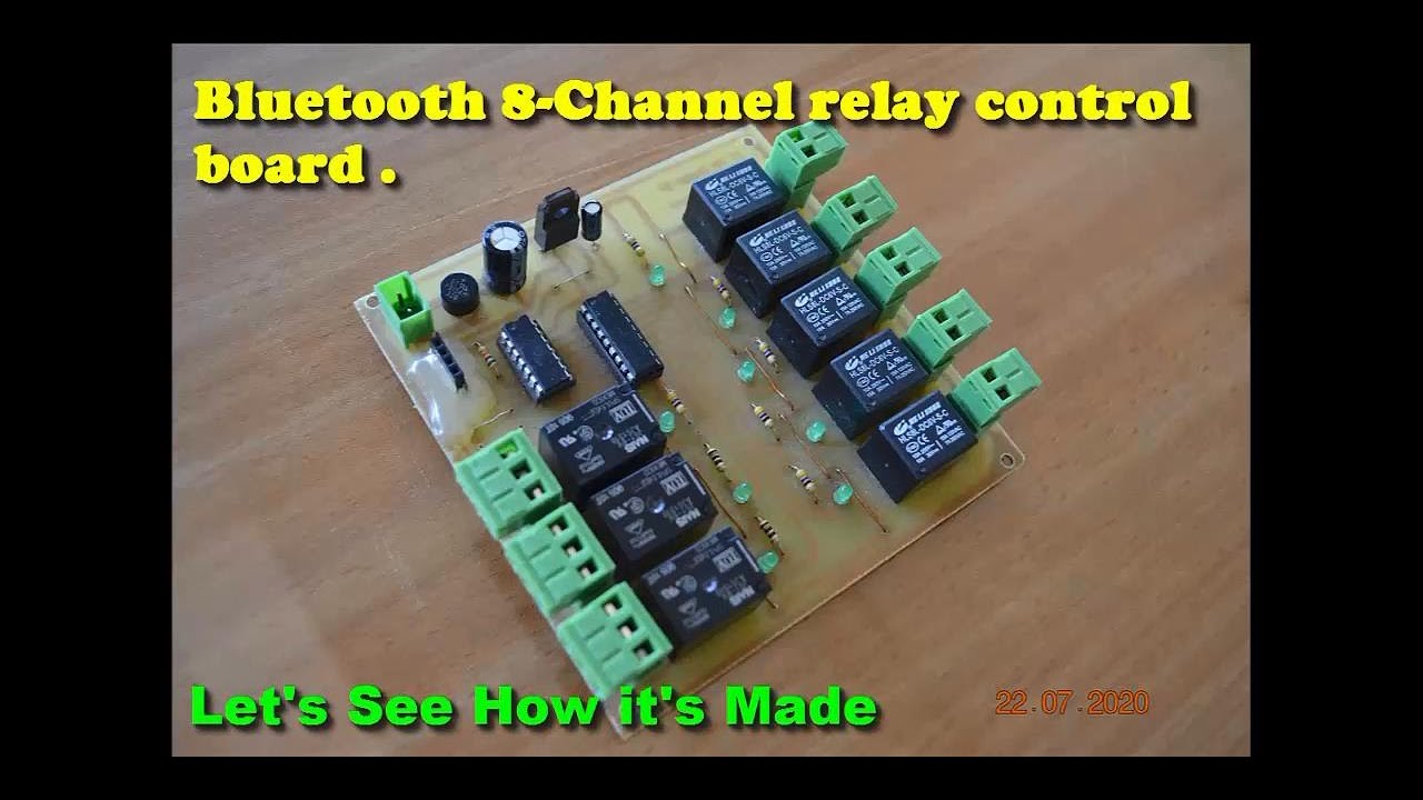 Bluetooth 8-Channel relay control board based on PIC - micro-controller ...