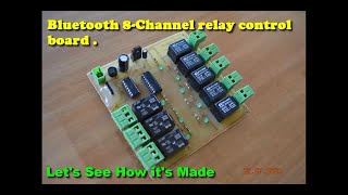 Bluetooth 8-Channel relay control board based on PIC - micro-controller (with Android App)