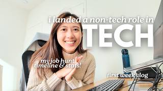 I Got a Job in Tech My Job Search Timeline Application Stats First Week Vlog
