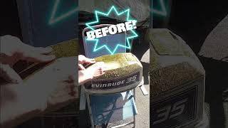 Inspirational Evinrude Video! Clean It Up! #marine #classicboat #boating #shorts
