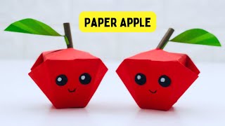 DIY PAPER APPLE  / Paper Crafts For School / Paper Craft / Easy kids craft ideas / paper Apple 3D