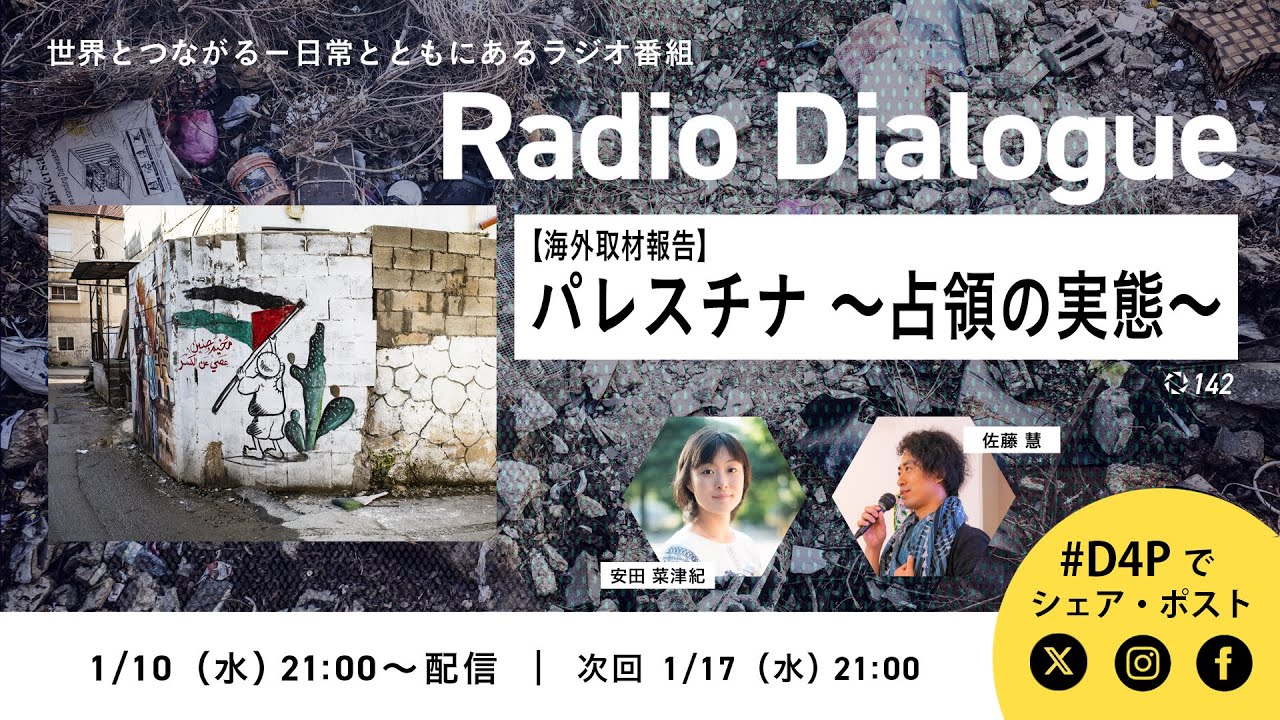 【海外取材報告】パレスチナ　～占領の実態～　Radio Dialogue 142（2024/1/10）