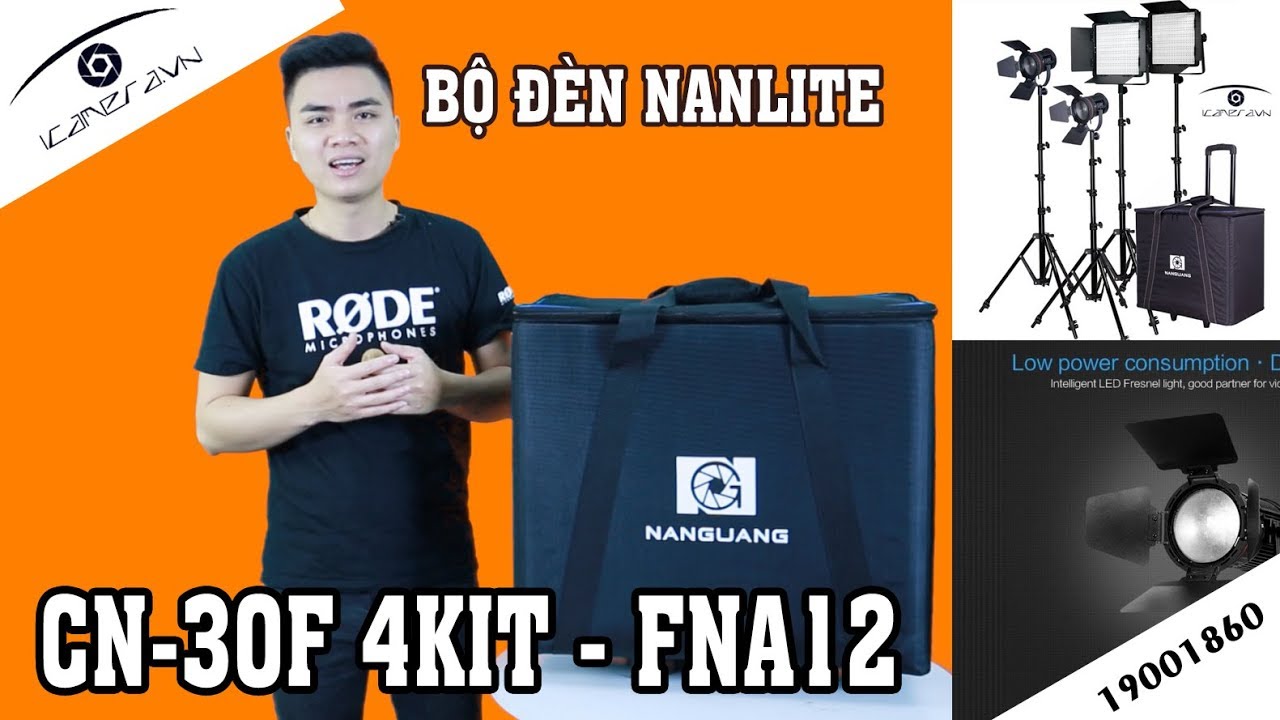 🎥 Combo đèn led quay phim sản xuất video youtube tại nhà Nanlite CN-30F 4KIT - FNA12 — Video review, click xem trên YouTube