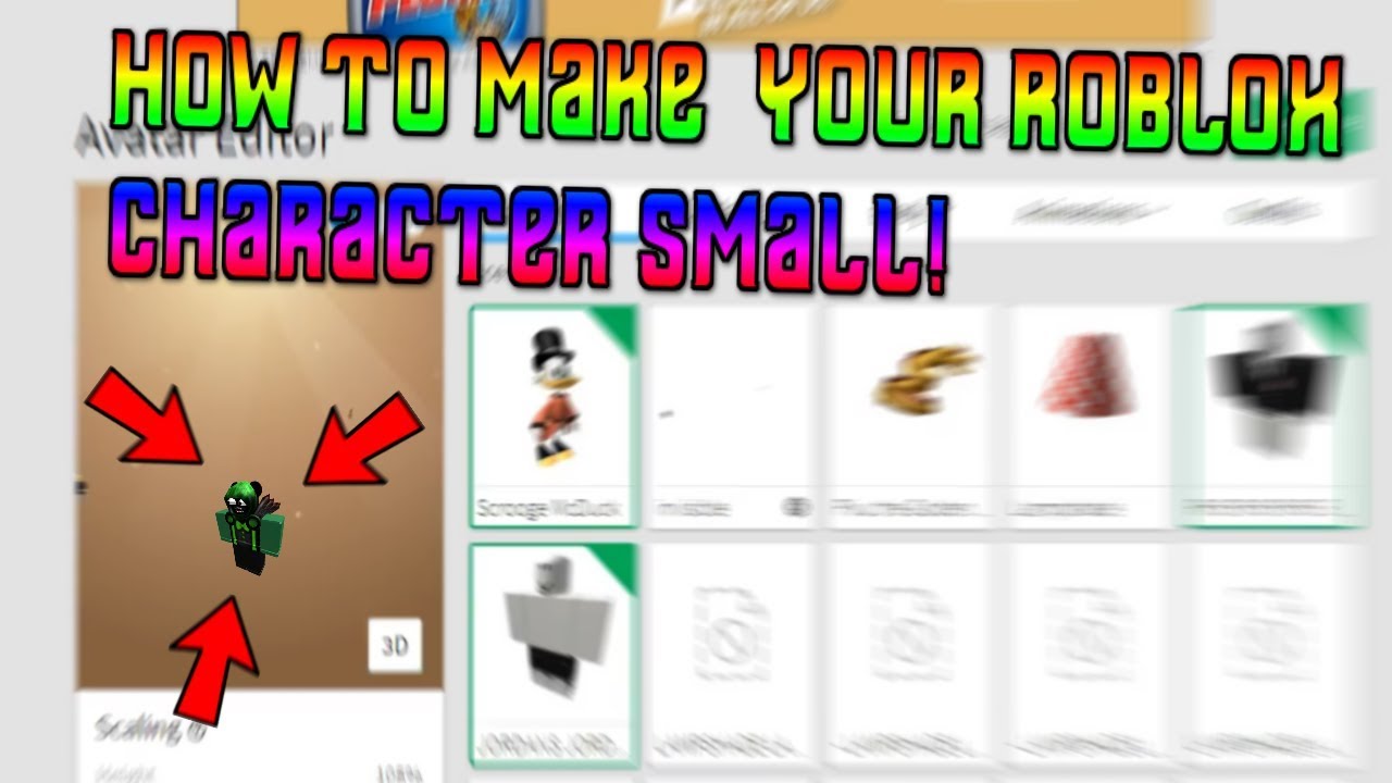 How To Make Your Character Small On Roblox 2017 Working Youtube - how to make your roblox character shorter