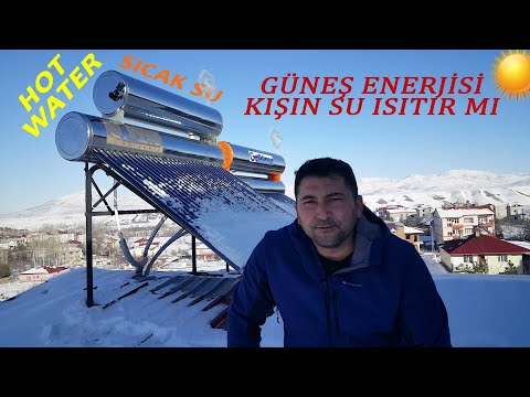 Güneş Enerjisi Kışın da Su Isıtır mı? Kışın nasıl sıcak su oluyor. #6