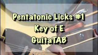 Pentatonic Licks #1 Key of E TAB (Koyo Morita) #guitar #country #ギター #shorts