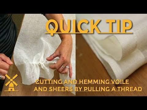 Using The Pull Thread Method To Cut & Hem Voiles & Sheers Perfectly