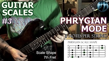 Modes For Guitar #3 | PHRYGIAN MODE | Three Notes Per String Scale | WITH TAB
