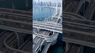 Futuristic Bridge Structure in Mega City #shorts #megastructures #travel #urbanskyline