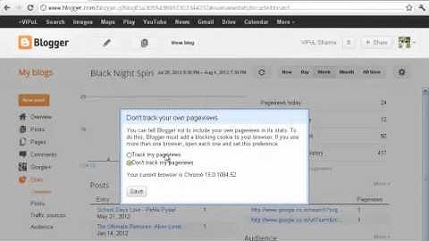 Does Blogger track your own Pageviews? Learn how to stop this !!