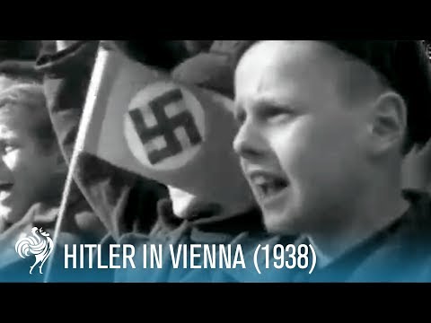 Adolf Hitler redet am 15. März 1938 nach dem Anschluss Österreichs auf dem Heldenplatz in Wien. Die Begeisterung ist groß bei vielen Österreichern. Sie füllen nicht nur den Heldenplatz, sondern schon auf dem Weg des "Führers" durch die Stadt drängen sich Tausende an den Straßen mit Fähnchen und Hitlergruß.