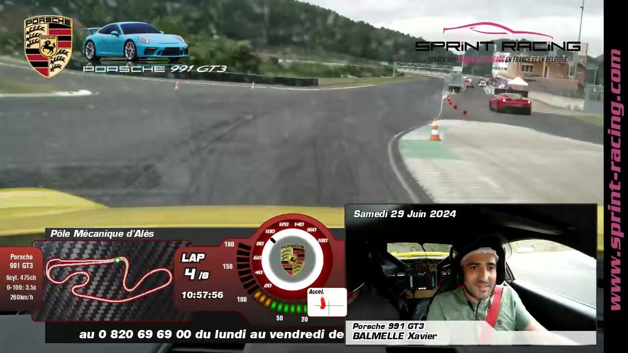 Stage pilotage - Porsche GT3 - Pôle Mécanique Alès - Sprint Racing