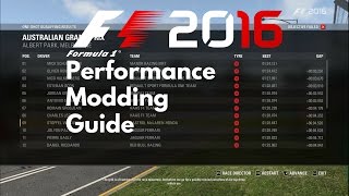 F1 2016 Manual Performance Modding Tutorial In-Depth