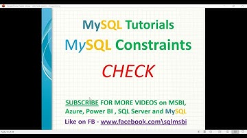 MySQL Tutorials | mysql Check Constraint | check in mysql | mysql constraints violation