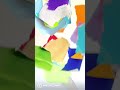 切り絵とちぎり絵でカメレオンを描いたよ