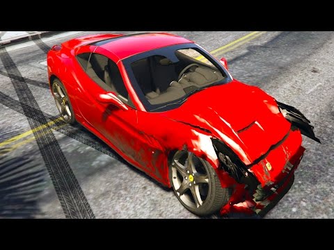GTA 5 2012 Ferrari California Crash Testing - 동영상
