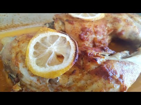 Пиле с лимон и чесън