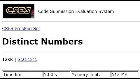 Distinct Numbers - CSES Sorting and Searching #1