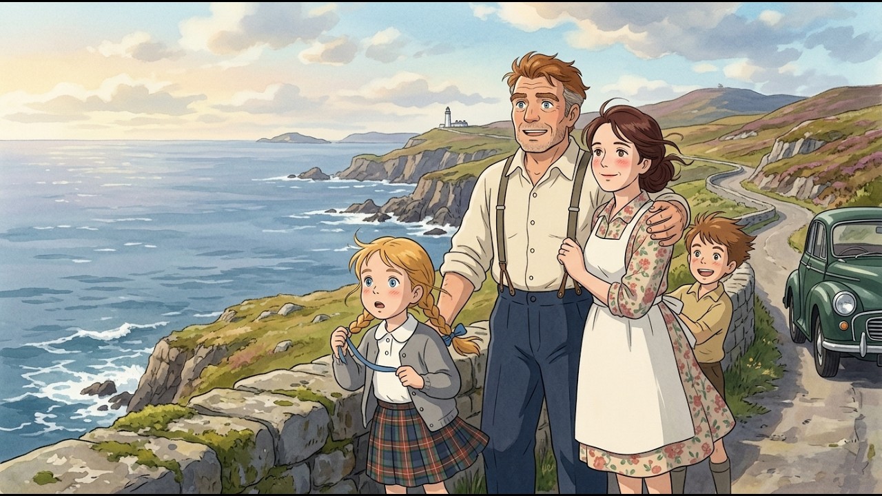 Scottish Family’s Cozy Ghibli-Style Day 🌧️ Sea Beach Tour, Home Cooking & Simple Joys