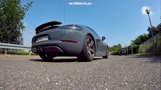 Porsche 718 Cayman 2.0 turbo sports exhaust sound, revs, interior sound, start up sound