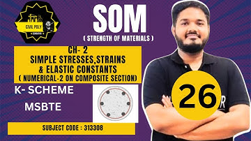 CH-2 NUMERICAL-2 ON COMPOSITE SECTION (CIRCULAR) | STRENGTH OF MATERIALS | SOM | 313308 | K SCHEME